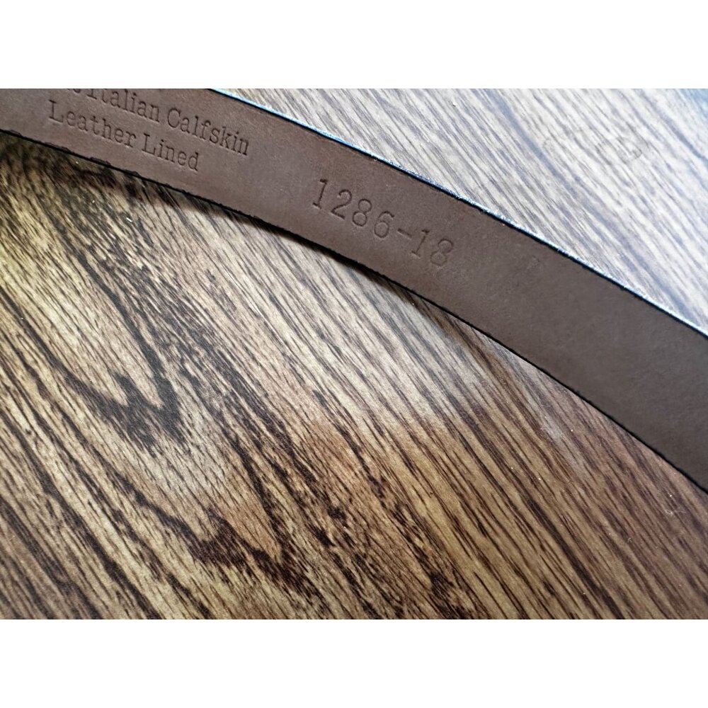 Vintage WCM New York snakeskin / python belt in blue and black. Real leather. Si - Picture 3 of 6